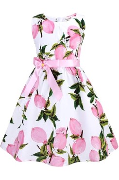  E8  Kid Floral Cotton Girls Dresses Summer Girl Clothes