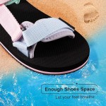 Yellow Unisex-Child Big Kids Sandals Adjustable Straps Slip on Athletic Sandals Outdoor Casual Shoes