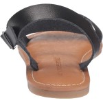 Black Women's Two Strap Buckle Sandal