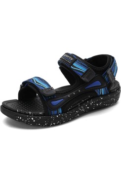 Black/Blue Kids Boys Summer Sports Sandals Hiking Beach Outdoor Open toe Sports Sandals for Kids