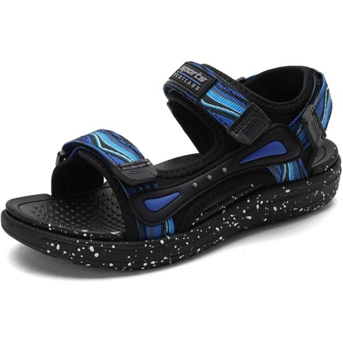 Black/Blue Kids Boys Summer Sports Sandals Hiking Beach Outdoor Open toe Sports Sandals for Kids