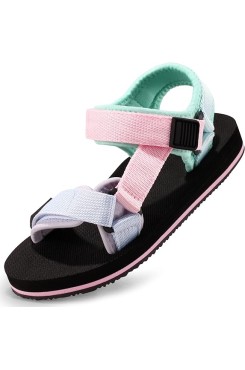 Yellow Unisex-Child Big Kids Sandals Adjustable Straps Slip on Athletic Sandals Outdoor Casual Shoes